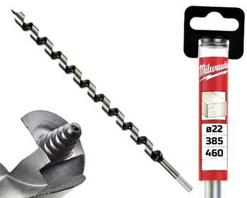 Milwaukee Wiertło kręte ŚWIDER do drewna | 22 x 385 / 460 mm