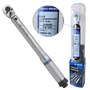 KING TONY Klucz dynamometryczny 1/4" zakres 5 - 25 Nm 34223-1A