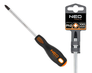 NEO Wkrętak krzyżowy, śrubokręt PH2 x 100 mm, S2 04-024