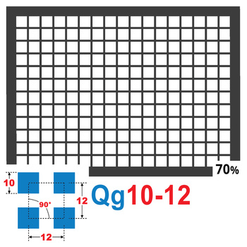 Blacha perforowana SUROWA 10X10 mm PRZERWA 2 mm 200 x 200 mm Qg 10-12 Gr. 1,5 mm