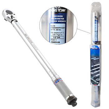 KING TONY Klucz dynamometryczny 1/2" zakres 70 - 340 Nm 34423-2A