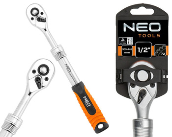 NEO Grzechotka teleskopowa 1/2" 72T 305 - 445 mm 08-515