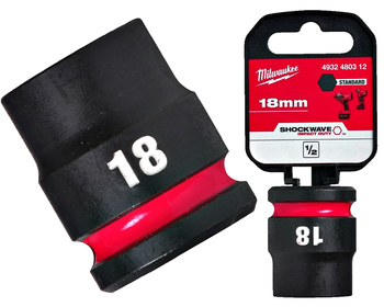 Milwaukee Nasadka udarowa KRÓTKA 1/2" 6-KĄTNA 18 mm 