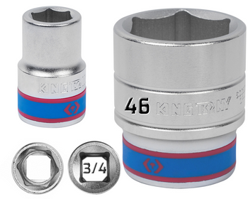 KING TONY Klucz nasadka KRÓTKA 3/4" 6-KĄTNA 46 x 60 mm