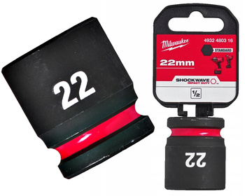 Milwaukee Nasadka udarowa KRÓTKA 1/2" 6-KĄTNA 22 mm 