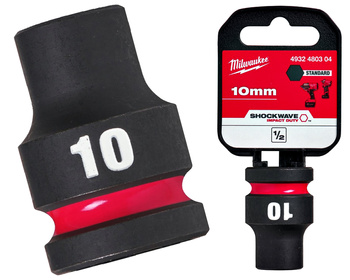 Milwaukee Nasadka udarowa KRÓTKA 1/2" 6-KĄTNA 10 mm 