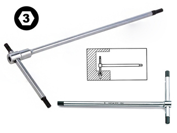 BETA Klucz trzpieniowy PRZESUWNY typu T IMBUS HEX 951 3 mm