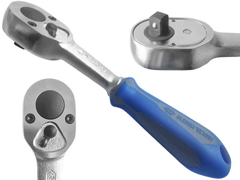 KING TONY GRZECHOTKA 1/4 uchwyt gumowany 130 mm 24 ZĘBY 2779-55G