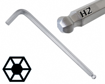 KING TONY KLUCZ TRZPIENIOWY DŁUGI IMBUS Z KULKĄ H2 x 102 mm 