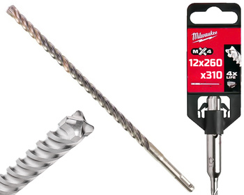 Milwaukee Wiertło do betonu SDS-Plus MX4 | 12 x 260 / 310 mm