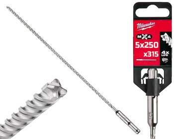 Milwaukee Wiertło do betonu SDS-Plus MX4 | 5 x 250 x 315 mm