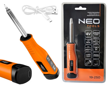 NEO Lutownica bezprzewodowa akumulatorowa 4V USB 19-250