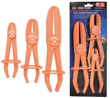 KING TONY Zestaw plastikowych szczypiec zaciskowych 15 - 60 mm 3 szt. 9AF113