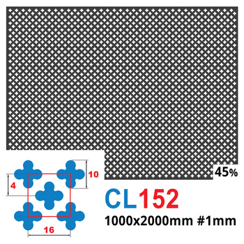 Blacha perforowana SUROWA koniczynka 152 1000 x 2000 mm Gr. 1 mm