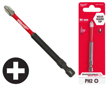Milwaukee Bit udarowy 1/4" KRZYŻAK | PH 2 x 90 mm