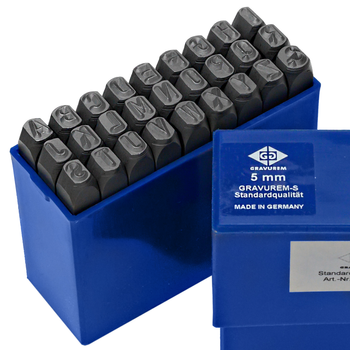 Znaczniki, numeratory LITEROWE A-Z+& GRAVUREM-S | 5 MM