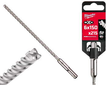 Milwaukee Wiertło do betonu SDS-Plus MX4 | 6 x 150 x 215 mm