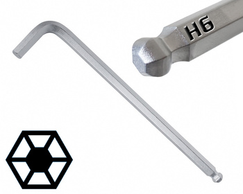 KING TONY KLUCZ TRZPIENIOWY DŁUGI IMBUS Z KULKĄ H6 x 186 mm 