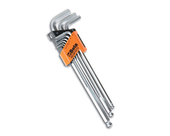 BETA Zestaw kluczy trzpieniowych DŁUGICH kątowych z kulką IMBUSY 96LBP/SC9