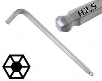 KING TONY KLUCZ TRZPIENIOWY DŁUGI IMBUS Z KULKĄ H2,5 x 115 mm 