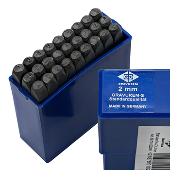 Znaczniki, numeratory LITEROWE A-Z+& GRAVUREM-S | 2 MM