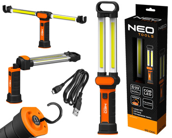 NEO Lampa warsztatowa AKU 500lm COB LED 99-066