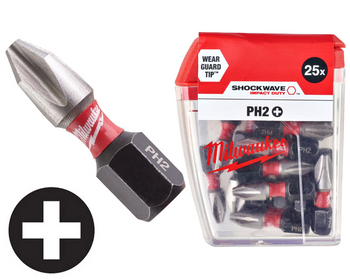 Milwaukee Bit udarowy 1/4" KRZYŻAK |  PH 2  x 25 mm - 1 szt.