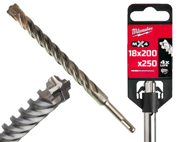 Milwaukee Wiertło do betonu SDS-Plus MX4 | 18 x 200 / 250 mm