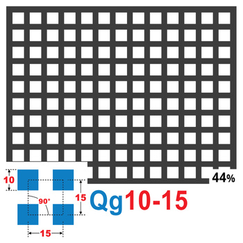Blacha perforowana SUROWA 10X10 mm PRZERWA 5 mm 200 x 200 mm Qg 10-15 Gr. 1 mm