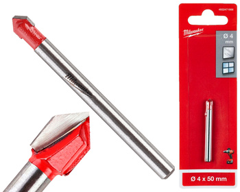 Milwaukee Wiertło do szkła płytek ceramicznych | Średnica 4 mm