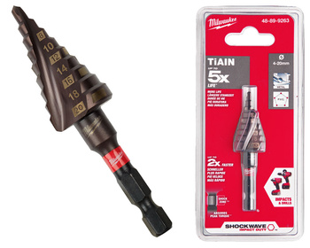 Milwaukee Wiertło stopniowe UDAROWE SHOCKWAVE 4 - 20 mm