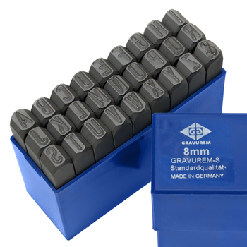 Znaczniki, numeratory LITEROWE A-Z+& GRAVUREM-S | 8 MM