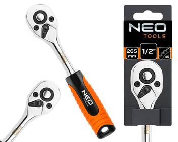 NEO Grzechotka prosta 1/2" 265 mm 45T 08-521