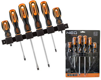 NEO Zestaw wkrętaków śrubokrętów płaskich i krzyżowych PH 04-193