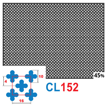 Blacha perforowana SUROWA koniczynka 152 ok. 200 x 200 mm Gr. 1 mm