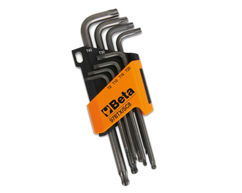 BETA Komplet 8 kluczy trzpieniowych kulistych TORX T9 - T40 97BTX/SC8