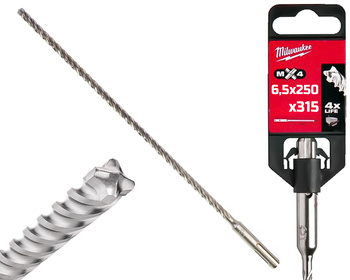 Milwaukee Wiertło do betonu SDS-Plus MX4 | 6,5 x 250 x 315 mm