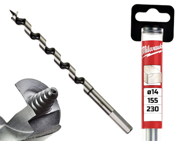 Milwaukee Wiertło kręte ŚWIDER do drewna | 14 x 155 / 230 mm