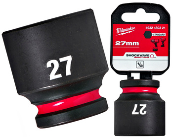 Milwaukee Nasadka udarowa KRÓTKA 1/2" 6-KĄTNA 27 mm 