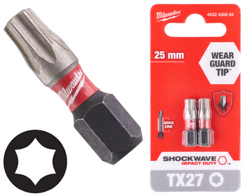 Milwaukee Bit udarowy 1/4" TORX | TX 27 x 25 mm - 2 szt. 