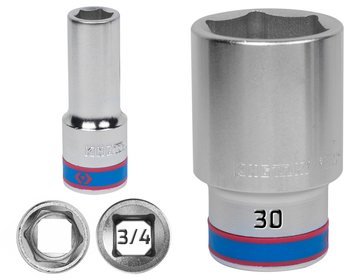 KING TONY Klucz nasadka DŁUGA 3/4" 6-KĄTNA 30 x 90 mm