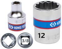 KING TONY Klucz nasadka KRÓTKA 3/8 12-KĄTNA 12 mm 