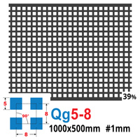 Blacha perforowana SUROWA 5X5 mm PRZERWA 3 mm 1000 x 500 mm Qg 5-8 Gr. 1 mm