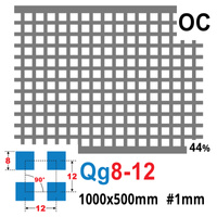 Blacha perforowana OCYNK 8X8 mm PRZERWA 4 mm 1000 x 500 mm Qg 8-12 Gr. 1 mm