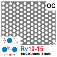 Blacha perforowana OCYNK OCZKO 10 mm PRZERWA 5 mm 1000 x 500 mm Rv 10-15 Gr. 1 mm