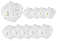 NEO Półmaska przeciwpyłowa składana FFP2 CE z zaworem - 10 szt.