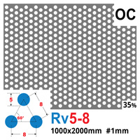 Blacha perforowana OCYNK OCZKO 5 mm PRZERWA 3 mm 1000 x 2000 mm Rv 5-8 Gr. 1 mm