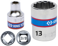 KING TONY Klucz nasadka KRÓTKA 3/8 12-KĄTNA 13 mm 