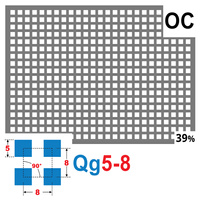 Blacha perforowana OCYNK 5X5 mm PRZERWA 3 mm ok. 200 x 200 mm Qg 5-8 Gr. 1 mm