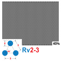 Blacha perforowana SUROWA OCZKO 2 mm PRZERWA 1 mm 200 x 200 mm Rv 2-3 Gr. 2 mm